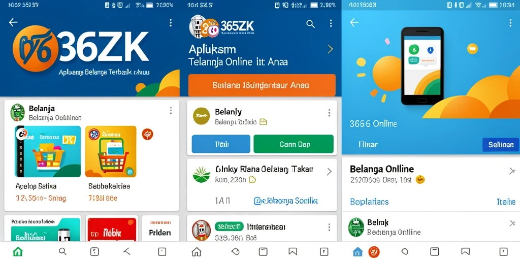Tampilan antarmuka aplikasi 365ZK untuk belanja online yang praktis.