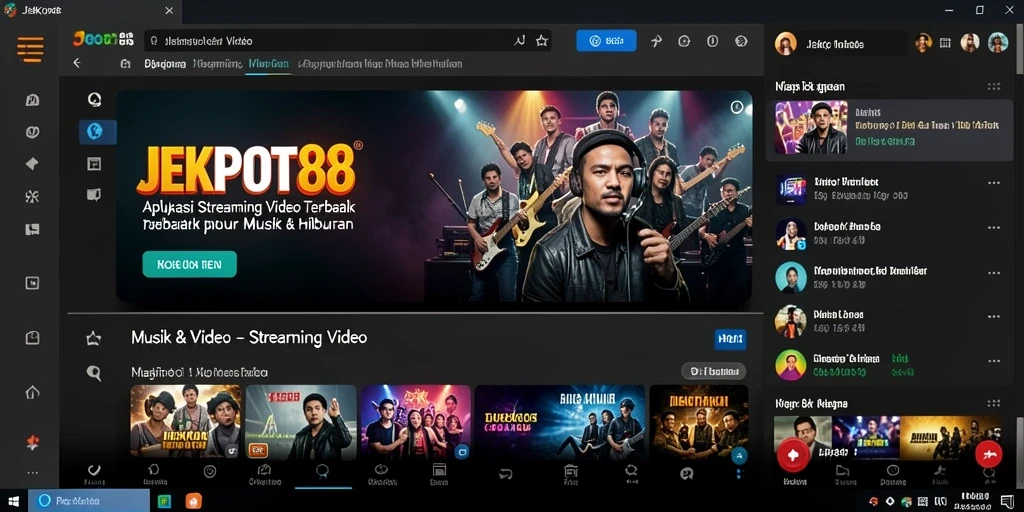 Antarmuka JEKPOT88 yang user-friendly untuk Streaming Video.