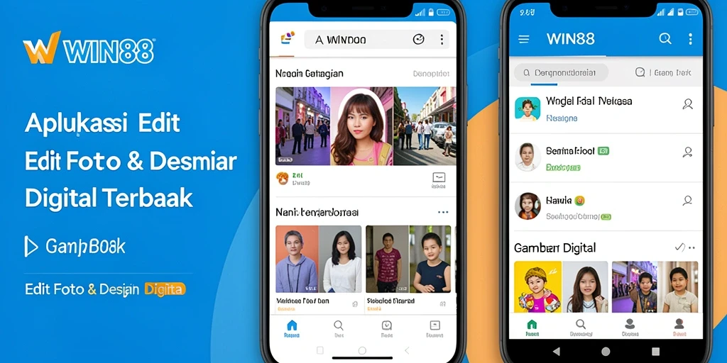 Tampilan antarmuka aplikasi WIN88 dengan fitur Gambar Digital yang menarik.
