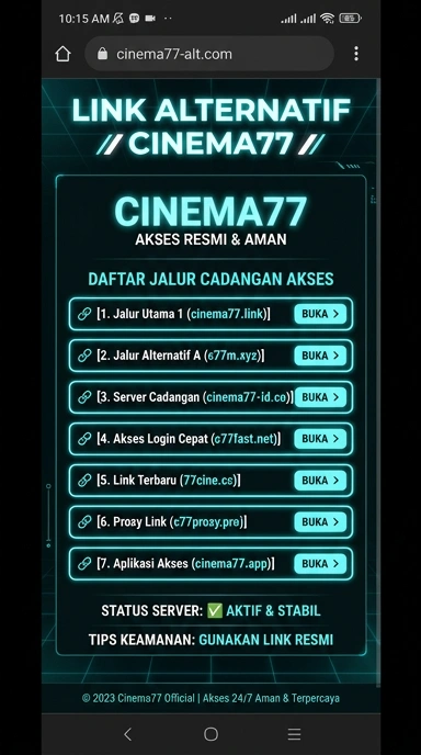 Tampilan link alternatif cinema77